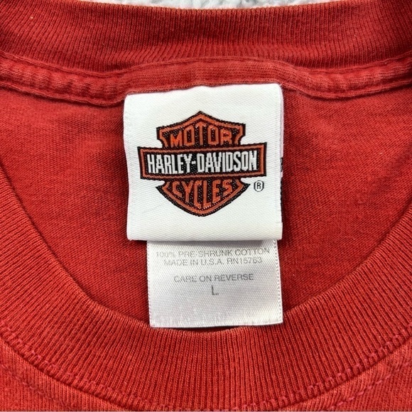 Harley Davidson Shirt Mens Large Motorcycle Riding Tee Basic HD Apparel Genuine - Picture 2 of 6